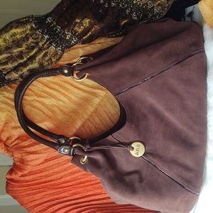 Suede shoulder bag new condition